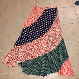 NWT Free People Hidden Heart Bohemian Maxi Skirt Hidden Earth size 2